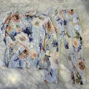 Posh Peanut Blue Floral Pajamas